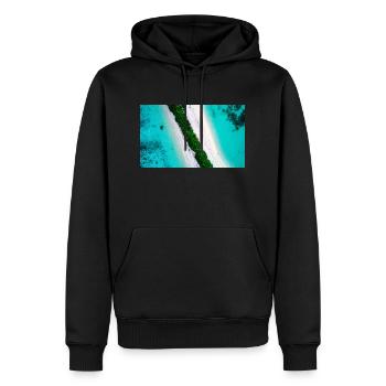Paradies mitten im Meer - Männer Premium Bio Hoodie - Schwarz - Vorne - Nico (187cm)
