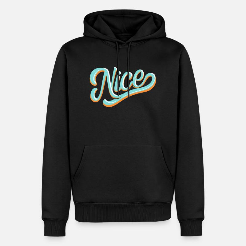 Nice - Sweat à capuche Premium bio Homme - noir