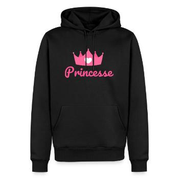 Princesse - Sweat à capuche Premium bio Homme - noir - Devant - Nico (187cm)