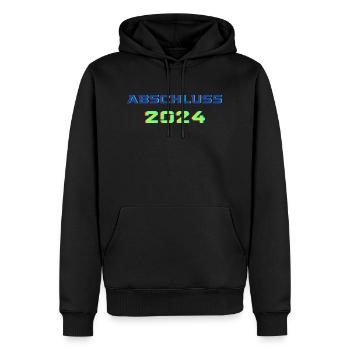 Abschluss 2024 - Männer Premium Bio Hoodie - Schwarz - Vorne - Nico (187cm)
