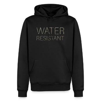Water Resistant - Männer Premium Bio Hoodie - Schwarz - Vorne - Nico (187cm)