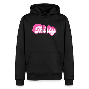 Thirty Birthday - 30th Birthday Retro Pink - Men’s Premium Organic Hoodie - black - Front - Nico (187cm)