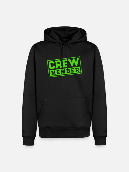 Crew Member - Men’s Premium Organic Hoodie - black
