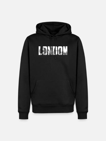Londres Angleterre 2 - Sweat à capuche Premium bio Homme - noir