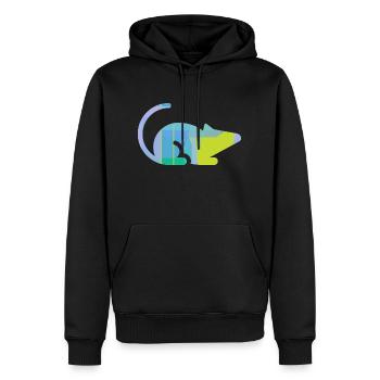 Maus - Männer Premium Bio Hoodie - Schwarz - Vorne - Nico (187cm)