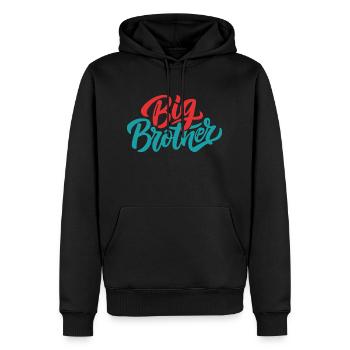 FRÈRE AÎNÉ - Sweat à capuche Premium bio Homme - noir - Devant - Nico (187cm)
