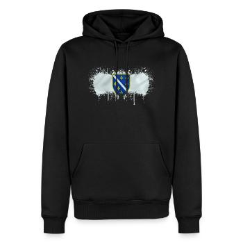 Bosnie-Herzégovine europe sarajavo drapeau mostar - Sweat à capuche Premium bio Homme - noir - Devant - Nico (187cm)