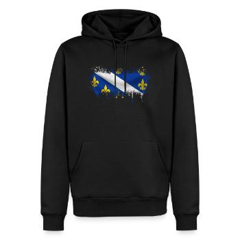 Bosnie-Herzégovine europe sarajavo drapeau mostar - Sweat à capuche Premium bio Homme - noir - Devant - Nico (187cm)