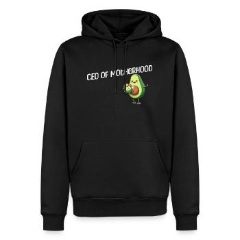 ceo of Motherhood - Männer Premium Bio Hoodie - Schwarz - Vorne - Nico (187cm)