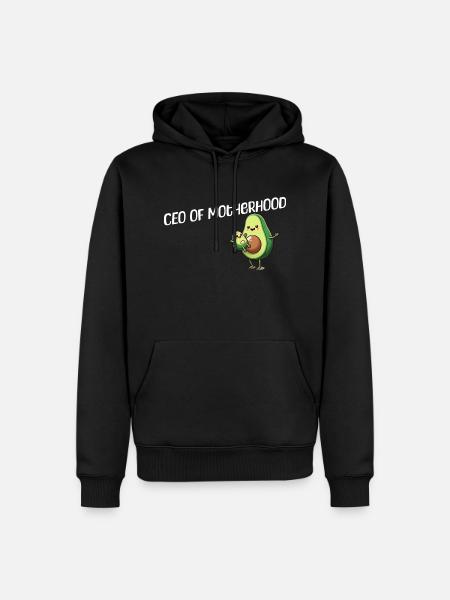 ceo of Motherhood - Männer Premium Bio Hoodie - Schwarz