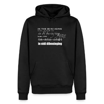 in the begining lol - Männer Premium Bio Hoodie - Schwarz - Vorne - Nico (187cm)