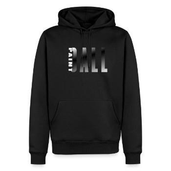 Paintball-Logo, stilisiertes Metallic-Flair - Männer Premium Bio Hoodie - Schwarz - Vorne - Nico (187cm)