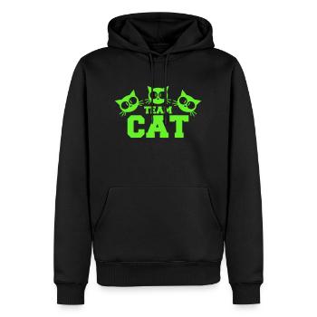 Cat Team 3 Chats Trois amis Équipage Groupe de famille - Sweat à capuche Premium bio Homme - noir - Devant - Nico (187cm)