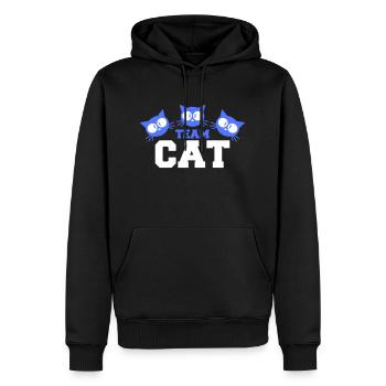 Cat Team 3 Chats Trois amis Équipage Groupe de famille - Sweat à capuche Premium bio Homme - noir - Devant - Nico (187cm)