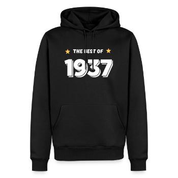 Das Beste von 1937 - Männer Premium Bio Hoodie - Schwarz - Vorne - Nico (187cm)
