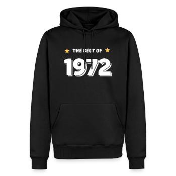 Best of 1972 - Sweat à capuche Premium bio Homme - noir - Devant - Nico (187cm)