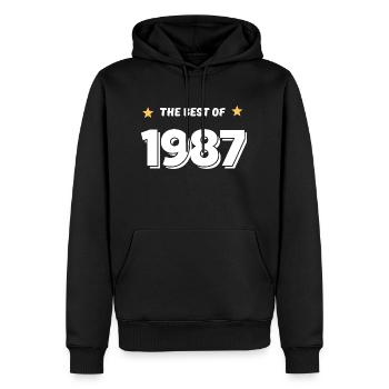 Das Beste aus 1987 - Männer Premium Bio Hoodie - Schwarz - Vorne - Nico (187cm)