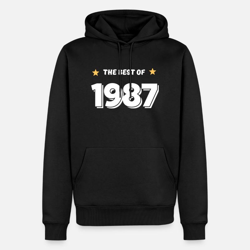 Das Beste aus 1987 - Männer Premium Bio Hoodie - Schwarz