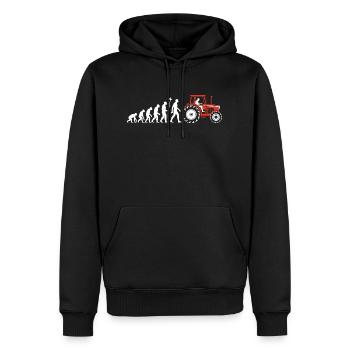 Evolution Farmer Farmer Traktor - Männer Premium Bio Hoodie - Schwarz - Vorne - Nico (187cm)