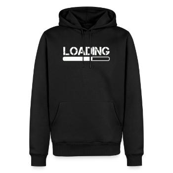 Chargement - Sweat à capuche Premium bio Homme - noir - Devant - Nico (187cm)