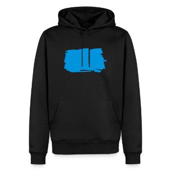 shape - Männer Premium Bio Hoodie - Schwarz - Vorne - Nico (187cm)