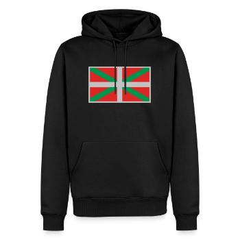 ikurrina - Männer Premium Bio Hoodie - Schwarz - Vorne - Nico (187cm)