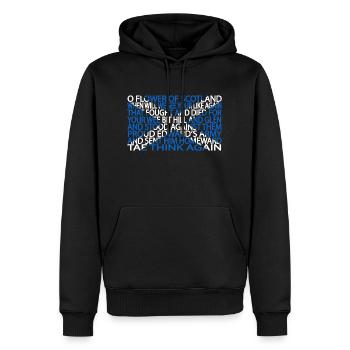 Flower of Scotland - Men’s Premium Organic Hoodie - black - Front - Nico (187cm)