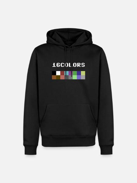 16 Colors C64 Farb-Palette - Männer Premium Bio Hoodie - Schwarz