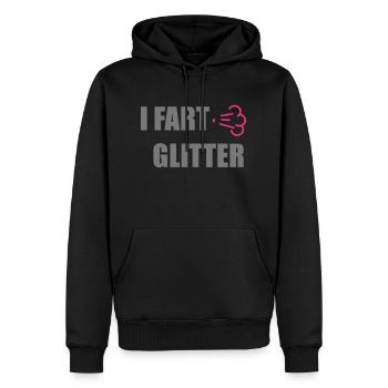 Ich furz Glitzer - Männer Premium Bio Hoodie - Schwarz - Vorne - Nico (187cm)