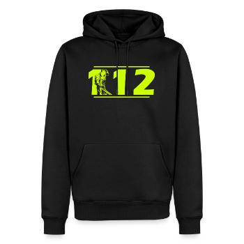 Firefighters fire gift cool saying savior idea - Men’s Premium Organic Hoodie - black - Front - Nico (187cm)