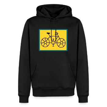 FAHRRAD. FAHRRAD - Männer Premium Bio Hoodie - Schwarz - Vorne - Nico (187cm)