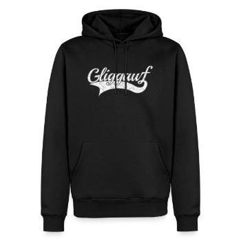 Glück auf - Männer Premium Bio Hoodie - Schwarz - Vorne - Nico (187cm)