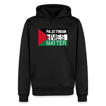 Cadeau amusant Palestinien Lives Matter - Sweat à capuche Premium bio Homme - noir - Devant - Nico (187cm)