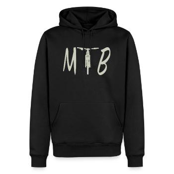 VTT VTT Vélo Cadeau - Sweat à capuche Premium bio Homme - noir - Devant - Nico (187cm)