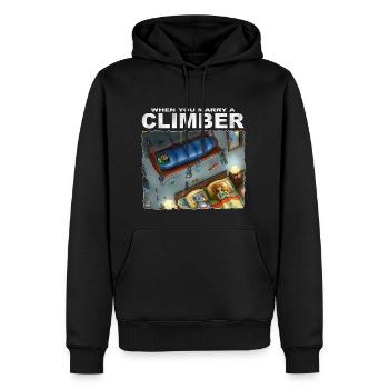 Wenn Marry Ein Bergsteiger - Männer Premium Bio Hoodie - Schwarz - Vorne - Nico (187cm)
