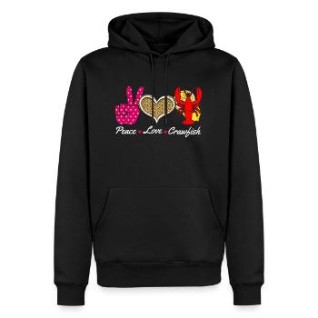 Crawfish season funny crabs eat lobster - Men’s Premium Organic Hoodie - black - Front - Nico (187cm)