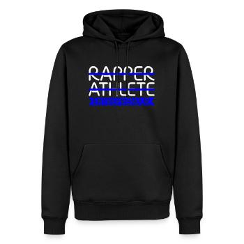 Rapper Athlete Entrepreneur 19 - Men’s Premium Organic Hoodie - black - Front - Nico (187cm)