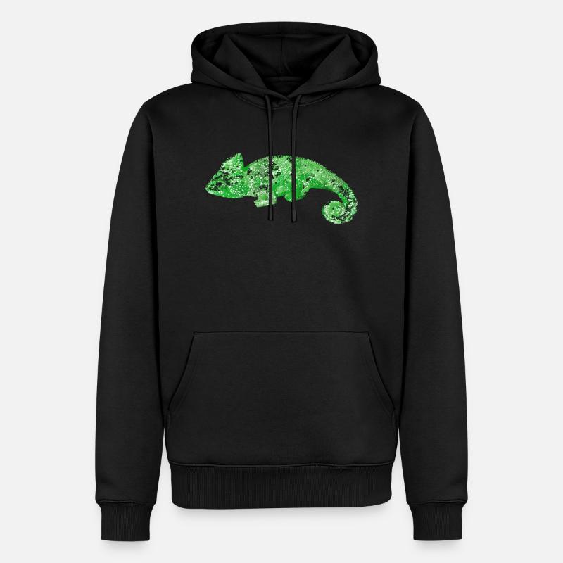 Caméléon dans un design incomparable - Sweat à capuche Premium bio Homme - noir
