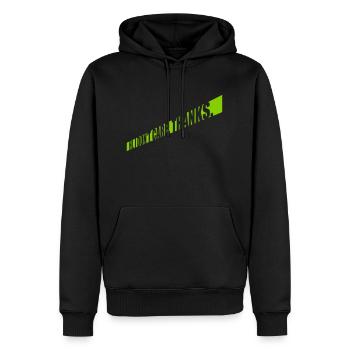 Salut je m’en fiche - Sweat à capuche Premium bio Homme - noir - Devant - Nico (187cm)