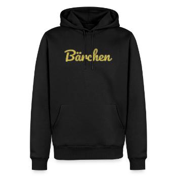 Bear cub - Men’s Premium Organic Hoodie - black - Front - Nico (187cm)