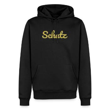 Schatz - Männer Premium Bio Hoodie - Schwarz - Vorne - Nico (187cm)