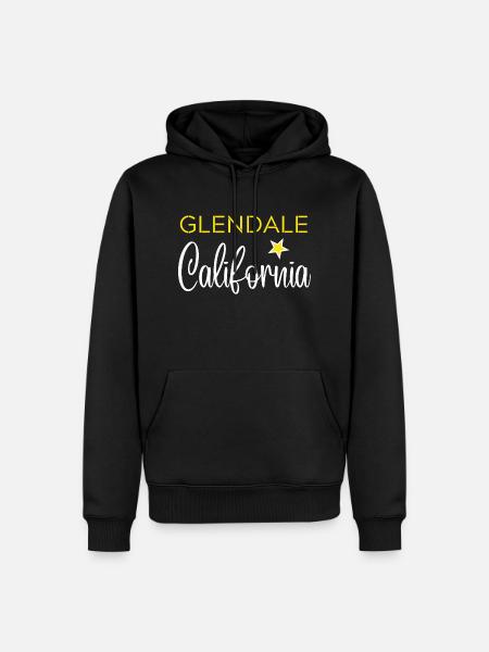 Glendale California - Sweat à capuche Premium bio Homme - noir
