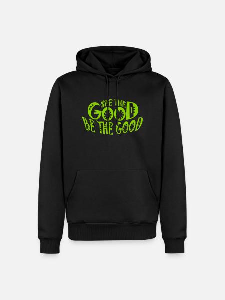 be the good quote - Men’s Premium Organic Hoodie - black