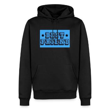 Meilleur ami tshirt bleu - Sweat à capuche Premium bio Homme - noir - Devant - Nico (187cm)