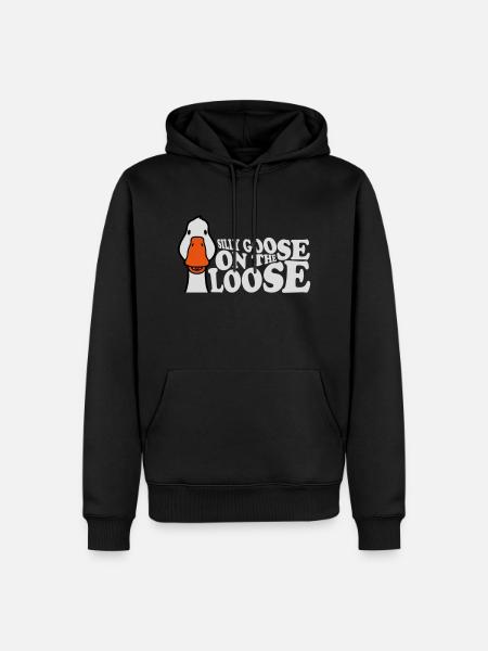 goose on the loose - Men’s Premium Organic Hoodie - black