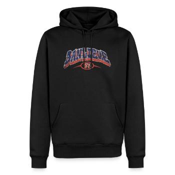 Banlieue 93 - Sweat à capuche Premium bio Homme - noir - Devant - Nico (187cm)