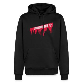 zombie hunter Halloween Zitat - Männer Premium Bio Hoodie - Schwarz - Vorne - Nico (187cm)