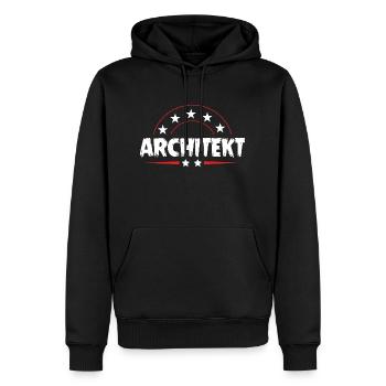 Architekt Beruf - Männer Premium Bio Hoodie - Schwarz - Vorne - Nico (187cm)