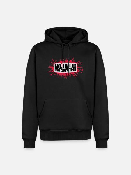 not fix your computer - Men’s Premium Organic Hoodie - black