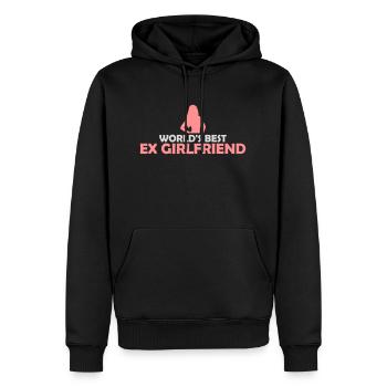 La meilleure ex petite amie du monde - Sweat à capuche Premium bio Homme - noir - Devant - Nico (187cm)